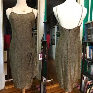 Gold Lamé 70’s Dress
